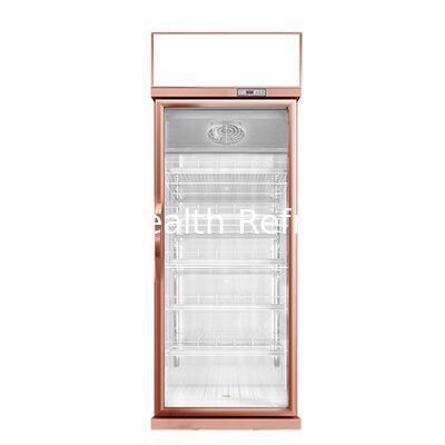 Refrigerador de Exibição de Bebidas de Luxo Cor Champagne Porta Única