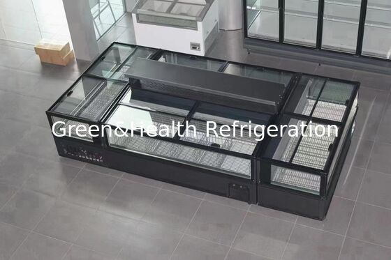 Guangdong Green&Health Commercial Island Freezer Display Freezer com compressor Secop & R290