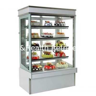 Decks de 3 camadas com termostato digital, ventilador, exibição de bolo, freezer, vitrine refrigerada