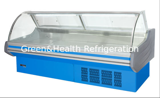 Caixa mais fresca do alimento do supermercado fino customizável do refrigerador da exposição da carne do estilo de Europa