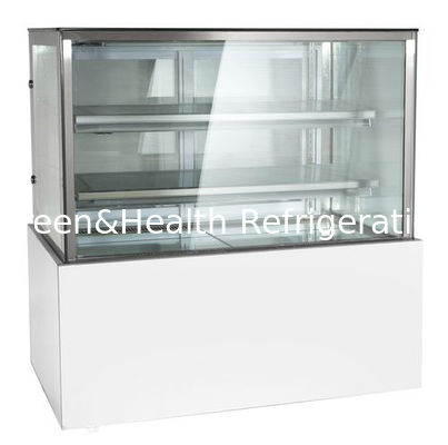 Tipo mostra da gaveta do refrigerador da exposição do bolo da padaria para o restaurante