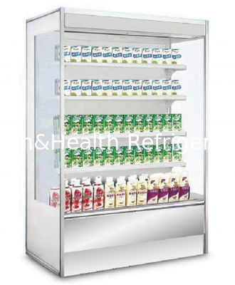 Refrigerador aberto da exposição de Multideck do hipermercado do anúncio publicitário 3m com grande espaço