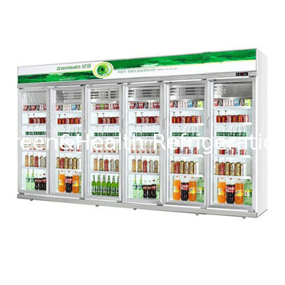As bebidas indicam o equipamento de refrigeração de vidro personalizado da porta de Beverge do supermercado