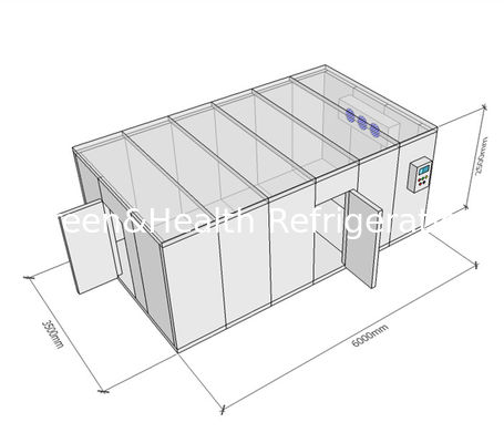 Armazém de armazenamento frio grande da capacidade de Refrigeratied do compressor modular modular das salas frias