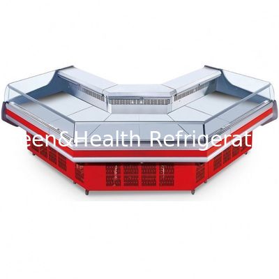 Economia de energia da grande capacidade da mostra da exposição do refrigerador dos peixes da carne do açougue