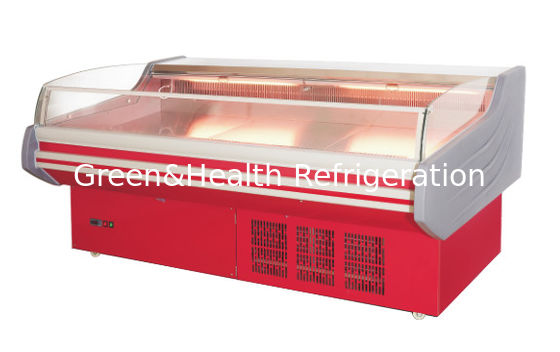 Fã do compressor da carne/do refrigerador da exposição supermercado fino da galinha que refrigera para a loja da conveniência