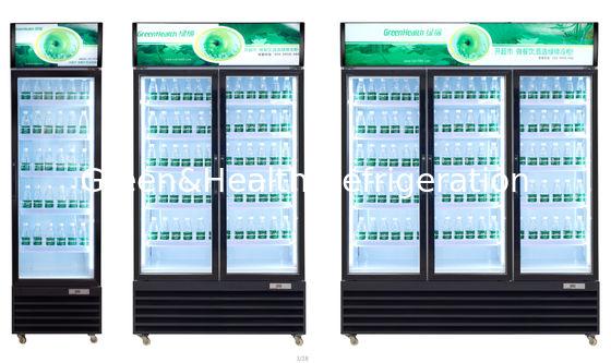 Porta dos vidros da dupla camada congelador ereto da exposição da única para a promoção do refrigerador da água e da bebida