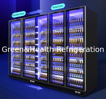 O automóvel degela o congelador ereto comercial com a roda para Pepsi/leite/cerveja com a porta de vidro para