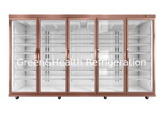 Adjustble submete a temperatura 3300 litro refrigerador de vidro de Digitas da porta