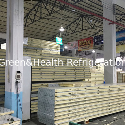 painel de sanduíche do telhado do plutônio do poliuretano de 20mm para a sala fria