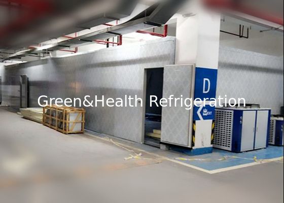 O plutônio almofada a sala fria de congelador de explosão do marisco da carne com unidade de condensação