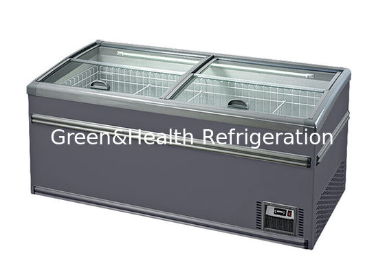 Congelador comercial da ilha do supermercado do congelador da exposição do preço baixo de Costom