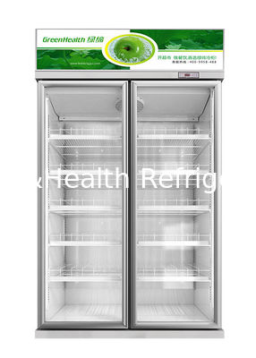 3 Secção Porta de vidro Merchandiser Frigorífico Comercial Frigorífico Vertical Frigorífico Merchandiser Refrigerado Com Porta de Vidro Balançante